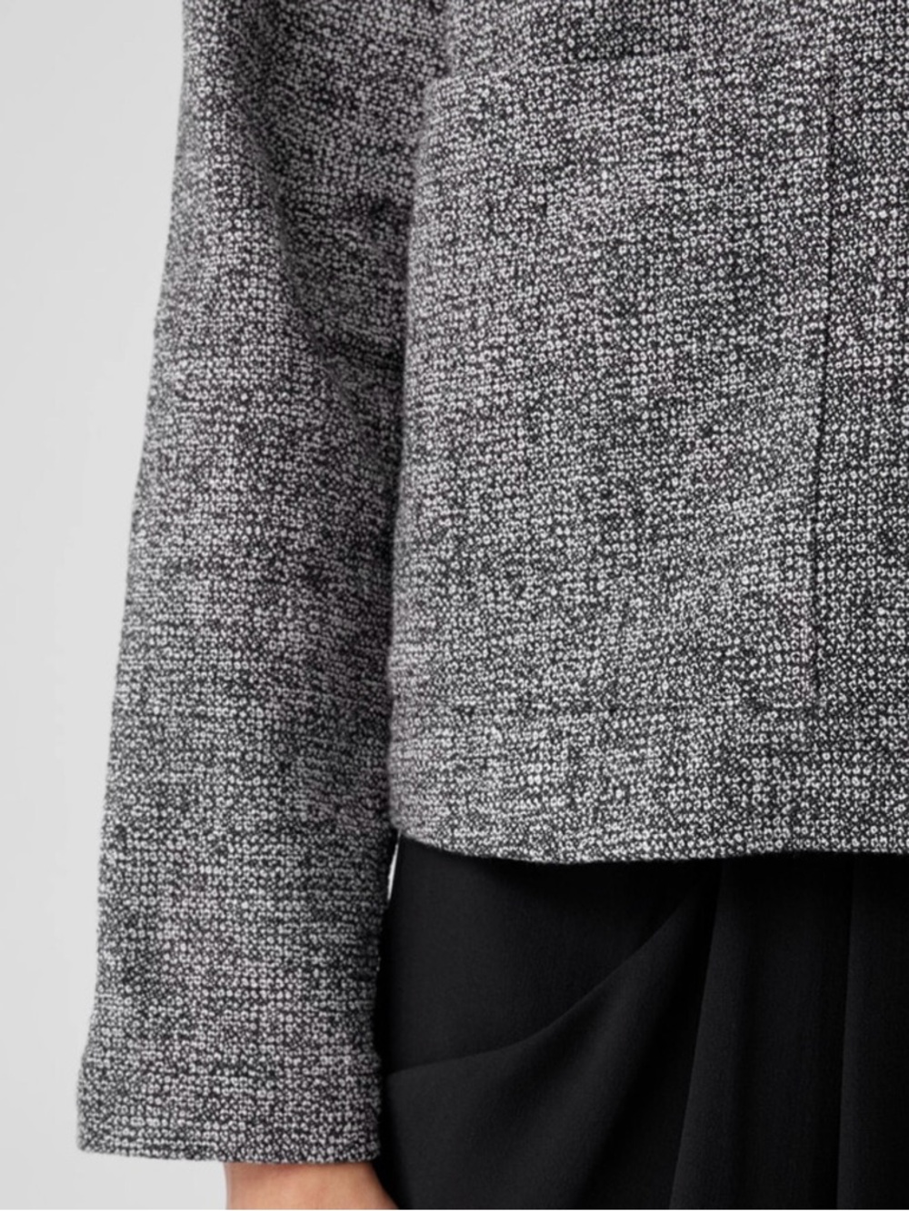 Eileen Fisher Stand Collar Organic Cotton Blazer L - Picture 5 of 12